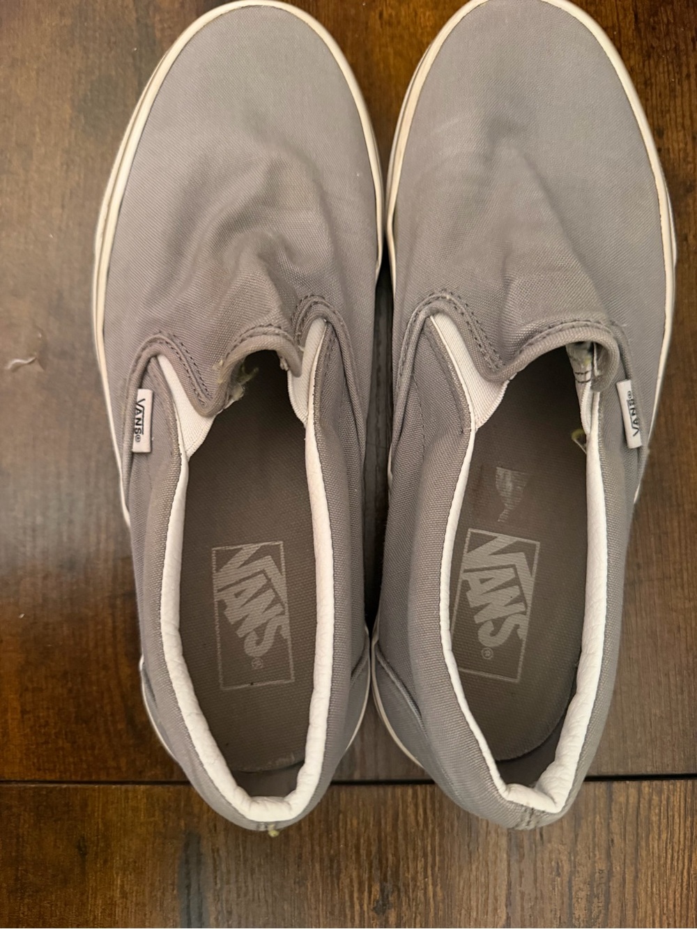 Vans Gray Slip-On Canvas Loafers